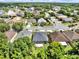 Aerial view of home and neighborhood with mature trees at 1712 Riveredge Rd, Oviedo, FL 32766