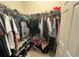 Walk-in closet with shelving and organized storage space at 17504 Butterfly Pea Ct, Clermont, FL 34714