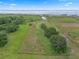 Aerial view of the land, landscaping, and long view of the lakefront property at 2921 Lake Tohopekaliga Blvd, Kissimmee, FL 34746