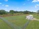 Large fenced yard with a storage shed, providing ample space and security at 2921 Lake Tohopekaliga Blvd, Kissimmee, FL 34746