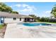 Private pool with lush landscaping, patio, and privacy fence at 3015 Riviera Bay Ct, Oviedo, FL 32765