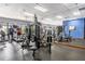 Well-equipped community gym with various machines, weights, and a mirrored wall for fitness at 3061 Beach Palm Ave, Kissimmee, FL 34747