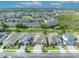 Aerial view showcases the neighborhood's layout with well-maintained homes, lush landscaping, and community spaces at 3454 Somerset Park Dr # 36, Orlando, FL 32824