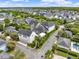 This aerial shot highlights the community's proximity to a lake and green spaces at 8665 Pinter St, Orlando, FL 32827