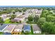 Aerial view of a quiet residential neighborhood with well-maintained homes and lush landscaping at 9376 Se 175Th Pompion St, The Villages, FL 32162