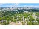 Aerial view of neighborhood with charming single-Gathering home close to downtown Orlando, Florida skyline at 110 N Brown Ave, Orlando, FL 32801