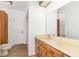 Bathroom with oak cabinetry and tile flooring at 1424 Mt Laurel Dr, Winter Springs, FL 32708