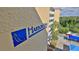 Harbor View condo building exterior sign close up at 145 N Halifax Ave # 705, Daytona Beach, FL 32118