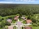 Aerial view of neighborhood with lush landscaping, mature trees, and well maintained lawns at 1462 Palm Bay Ct, Lake Mary, FL 32746