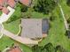Aerial view of home, lawn and brick paver driveway at 1462 Palm Bay Ct, Lake Mary, FL 32746
