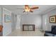 Spacious living area features tile flooring, neutral paint, and a functional layout with ample storage at 1963 Forest Ave, Daytona Beach, FL 32119