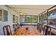 Enclosed patio with dining table overlooking the pool, next to the main house at 1963 Forest Ave, Daytona Beach, FL 32119