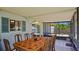 Enclosed patio with dining table overlooking the pool area, next to the house at 1963 Forest Ave, Daytona Beach, FL 32119