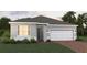 Charming single-story home with a two-car garage and manicured lawn at 2075 Town Pasture Dr, Eustis, FL 32726