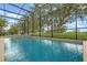View of the pool and spa combo inside of screened enclosure at 219 Isle Of Sky Cir, Orlando, FL 32828