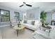 Open living room with neutral tones, large windows, and ample seating at 2304 Harding Cir, Deltona, FL 32738