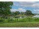 Backyard view of the tranquil lake with lush greenery at 2304 Harding Cir, Deltona, FL 32738