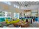 Stylish lounge area with high ceilings, modern furniture, and vibrant decor, creating an inviting atmosphere at 2515 Dharma Cir, Kissimmee, FL 34746