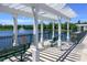 Lake view from gazebo, including benches and fountain at 2605 Gala S Rd # 106, Kissimmee, FL 34746