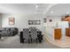 Open concept living space features a dining area, living room and kitchen, perfect for entertaining at 2605 Gala S Rd # 106, Kissimmee, FL 34746