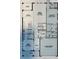 A detailed floor plan showcasing the layout of the home, including the kitchen and bedrooms at 2621 Peony Dr, Oviedo, FL 32766