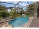 Enjoy the outdoors in this private screened-in pool area with a spa and well-maintained landscaping at 2630 S Tanner Rd, Orlando, FL 32820