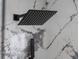 Close up of a matte black square shower head and marble tiling at 2639 Monaco Cove Cir, Orlando, FL 32825