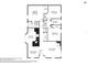 Floor plan for a 999 sqft home with three bedrooms, two bathrooms, and a living room at 298 San Gabriel St, Winter Springs, FL 32708