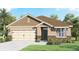 Charming single-Gathering home with stone accents, a two-car garage, and a well-maintained lawn at 33664 Seattle Slew Dr, Sorrento, FL 32776