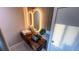 Stylish bathroom vanity with a floating countertop, vessel sink, and illuminated mirrors for a spa-like experience at 610 Cypress Ave, Orange City, FL 32763