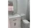 A bathroom with modern fixtures and a marble countertop at 6366 Forecastle Ct, Orlando, FL 32807