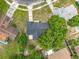 Bird's eye view of the property displaying the house layout with lawn and neighborhood at 117 Burns Ave, Longwood, FL 32750