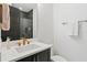 Modern bathroom featuring a stylish vanity and a sleek glass-enclosed shower at 12468 Koshiba Aly, Orlando, FL 32827