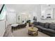 Open-concept living space with modern decor, hardwood floors, and a seamless flow to the kitchen at 15888 Ne 152Nd Ave, Fort Mc Coy, FL 32134