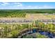 A stunning aerial view of a neighborhood with a peaceful pond and green surroundings at 15133 Summer Harvest St, Winter Garden, FL 34787