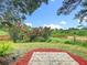 A landscaped backyard features a brick patio area for outdoor enjoyment at 2160 Churchill Downs Cir, Orlando, FL 32825