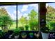 Charming porch view showcasing lush greenery and blue skies, perfect for relaxation and enjoying the outdoors at 30210 Donnington Loop, Mount Dora, FL 32757