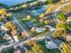 Community aerial view of amenities including a tennis court, swimming pool, playground, and pond at 333 Sonoma Valley Cir, Orlando, FL 32835