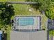 Overhead view of a screened-in pool and backyard space with white privacy fence at 6720 Winder Lynne Ln, Orlando, FL 32819