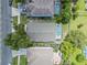 An aerial view showing the house with a screened-in pool, surrounded by lush greenery and neighboring homes at 6720 Winder Lynne Ln, Orlando, FL 32819
