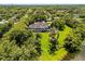 Breathtaking aerial view showcasing the home's lush greenery and serene lakeside setting at 8542 Eden Park Rd, Orlando, FL 32810