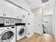 Well-equipped laundry room with modern washer and dryer, ample cabinet space, and natural light at 1410 W New Hampshire St, Orlando, FL 32804