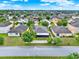 Aerial view of a well maintained community, featuring single Gathering homes with lush trees and landscaping at 2216 Sequoia Way, Davenport, FL 33896
