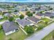 Aerial view showcases single Gathering homes in a community, with well manicured lawns and lush greenery at 2216 Sequoia Way, Davenport, FL 33896