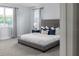 Bedroom featuring a stylish bed, neutral paint, with window and blind accents at 2354 Emerald Springs Dr, Apopka, FL 32712