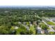 Scenic aerial view of a charming residential neighborhood surrounded by lush greenery and distant city skyline at 608 Cedar Ave, Holly Hill, FL 32117