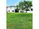 Expansive backyard with lush green grass and mature shade tree, offering space and privacy at 813 Marsh Reed Dr, Winter Garden, FL 34787