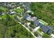 An aerial view of a lovely home in a verdant community, complete with a private pool and lush landscaping at 14252 Anastasia Ln, Orlando, FL 32828