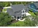 Aerial view of a grand home with a sprawling layout, featuring lush landscaping and a welcoming entrance at 14252 Anastasia Ln, Orlando, FL 32828