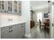 Modern kitchen featuring custom cabinets, counter-tops, and stylish backsplash at 14252 Anastasia Ln, Orlando, FL 32828